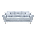 Contemporary Light Blue Sofa with Cushions